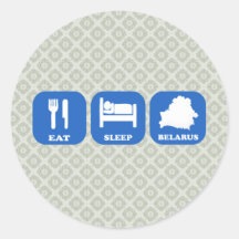 Eat Sleep Belarus Stickers