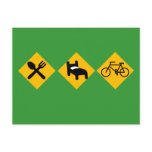 Eat Sleep Bicycle Road Signs postcards