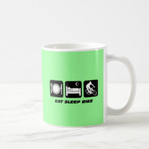 Eat sleep bike coffee mug