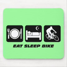 Eat sleep bike mousepads
