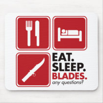 Eat Sleep Blades - Red Mouse Pads