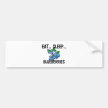 Eat Sleep BLUEBERRIES Bumper Sticker