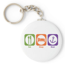 Eat Sleep Boat Key Chain