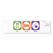 Eat Sleep Bowl Bumper Sticker