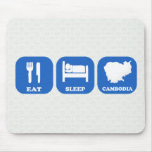 Eat Sleep Cambodia Mousemat