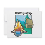 Eat, Sleep, Camp invitations