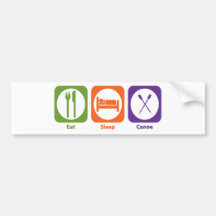 Eat Sleep Canoe Bumper Stickers