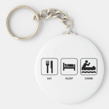 Eat Sleep Canoe Keychains
