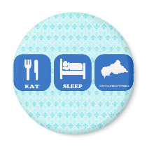 Eat Sleep Central African Republic Fridge Magnets