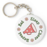 Eat Sleep Cheer Repeat Key Chain keychains