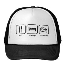 Eat Sleep Cheese Mesh Hats
