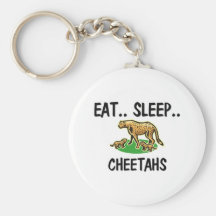 Eat Sleep CHEETAHS Keychains
