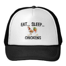 Eat Sleep CHICKENS Mesh Hat