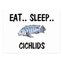 Eat Sleep CICHLIDS Post Cards