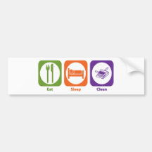 Eat Sleep Clean Bumper Sticker