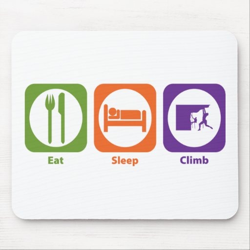 Eat Sleep Climb Mouse Mats