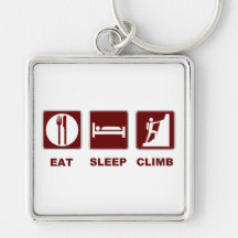 Eat Sleep Climb T-shirt and gift design Keychain