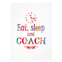 Eat, Sleep Coach Personalised Invitation