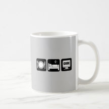 eat sleep code coffee mug
