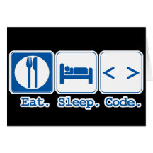 eat sleep code (html) cards