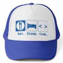 eat sleep code (html) mesh hats