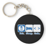 eat sleep code (html) keychains