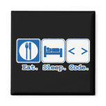 eat sleep code (html) magnets