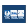 eat sleep code (html) postcard