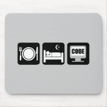 eat sleep code mousepads