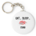 Eat Sleep CRAB Keychains
