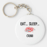 Eat Sleep CRAB Keychains