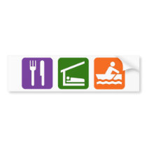 Eat Sleep Crewing Bumper Stickers