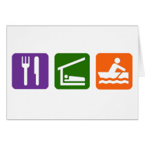 Eat Sleep Crewing Greeting Card