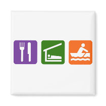 Eat Sleep Crewing Fridge Magnet