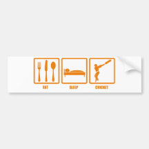 Eat Sleep Cricket Bumper Sticker