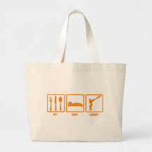 Eat Sleep Cricket Canvas Bags