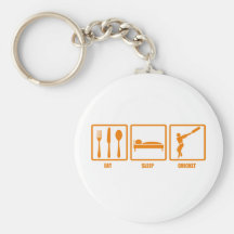 Eat Sleep Cricket Keychains