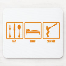 Eat Sleep Cricket Mouse Pads