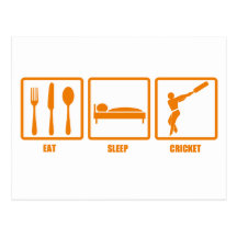Eat Sleep Cricket Postcards
