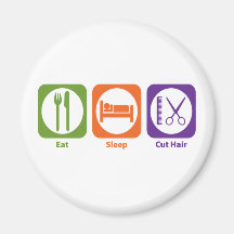 Eat Sleep Cut Hair Fridge Magnets