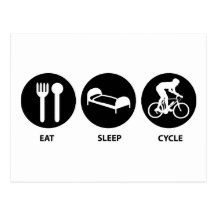 Eat Sleep Cycle Postcards