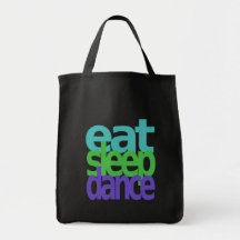 eat sleep dance canvas bags
