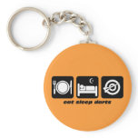 Eat sleep darts keychains