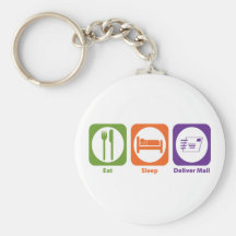 Eat Sleep Deliver Mail Keychain