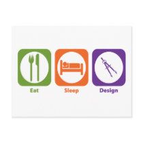 Eat Sleep Design Post Cards