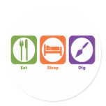 Eat Sleep Dig stickers