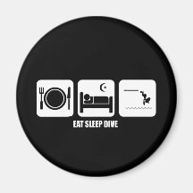 eat sleep dive refrigerator magnets
