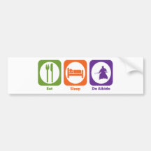 Eat Sleep Do Aikido Bumper Stickers