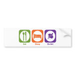 Eat Sleep Do Art Bumper Sticker