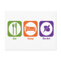 Eat Sleep Do Art Post Cards